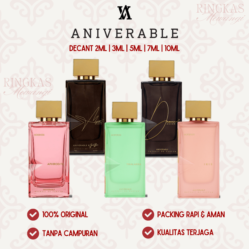DECANT (Travel Size/Tester/Vial) Aniverable - Goddess Iris | Goddess Thalassa | Goddess Aphrodite | 
