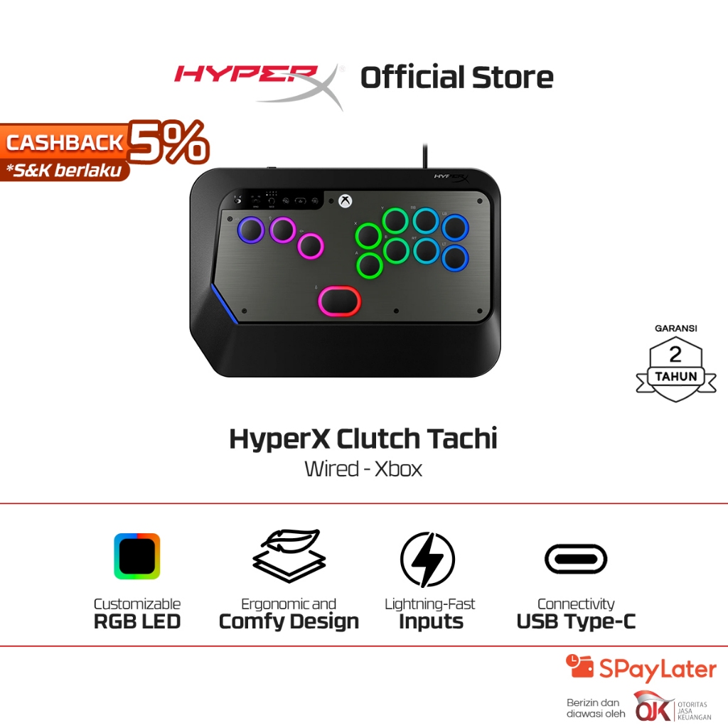 HyperX Gaming Clutch Tachi Wired - USB-C Black Podcast Streaming Condenser Mic Windows Original Prom