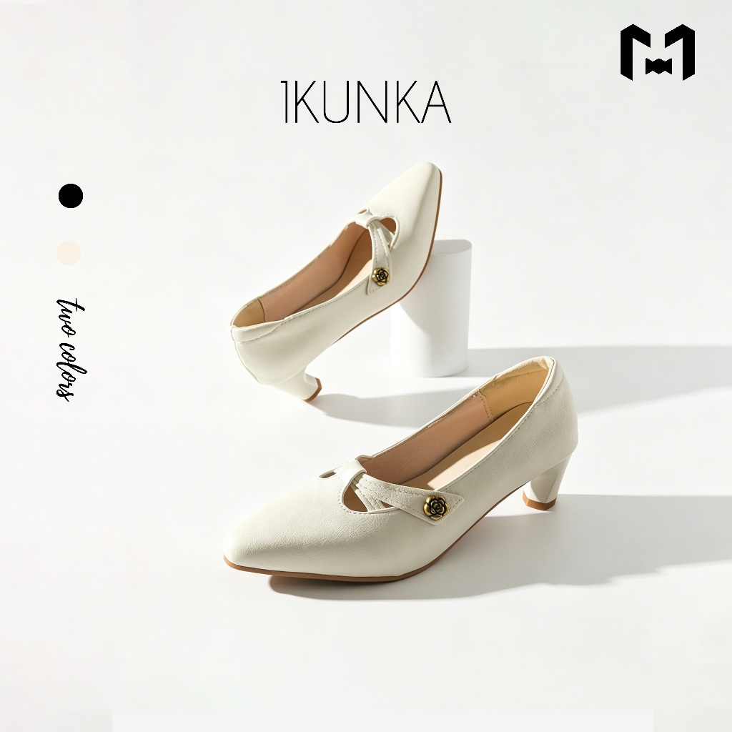 IKUNKA-Sepatu Pantofel Wanita kerja wanita Hak 5 cm LV85