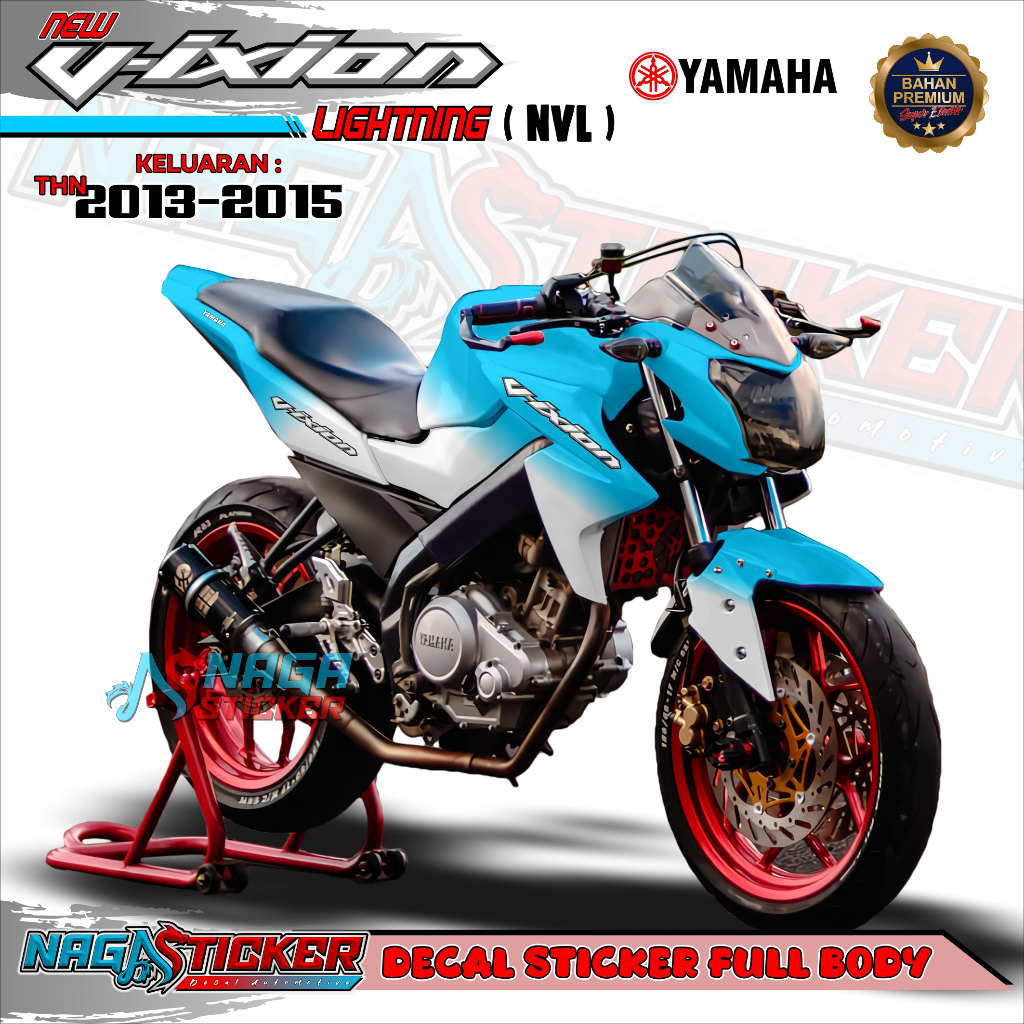 Decal Vixion NVL Sticker Full Body Yamaha Vixion NVL 2013-2015 Motif 2Warna VXL02 Desain Bisa Custom