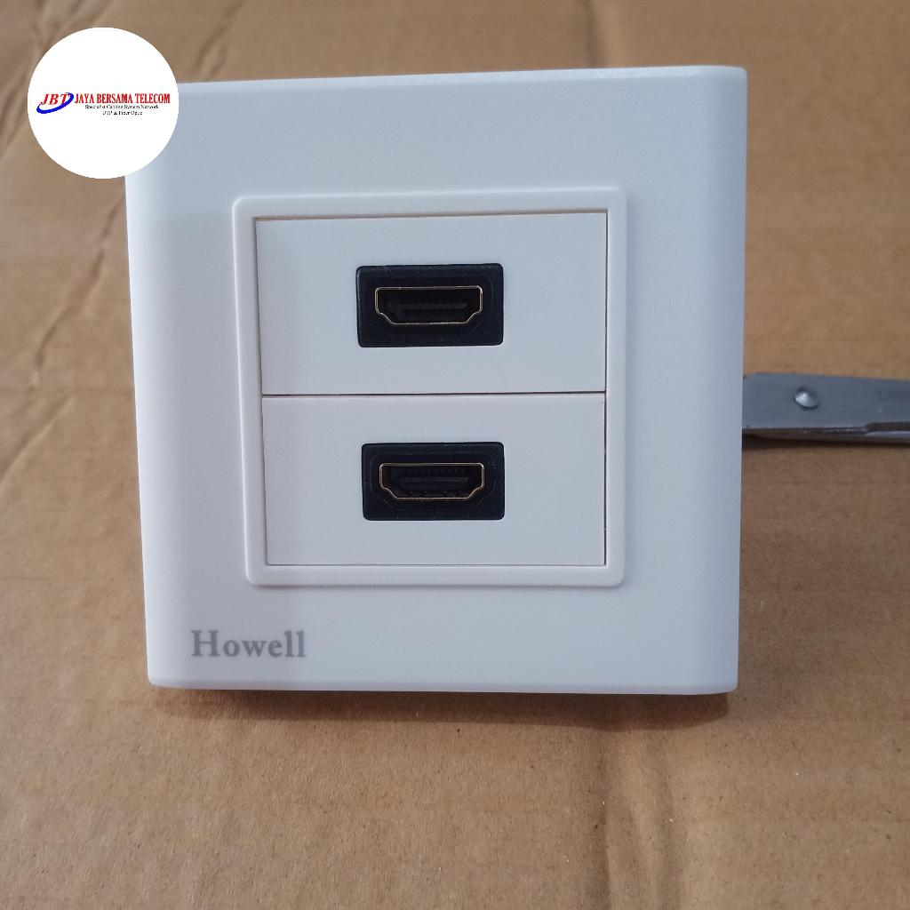 HDMI outlet 2 lubang/stop kontak HDMI 2 gang/outlet HDMI 2 hole