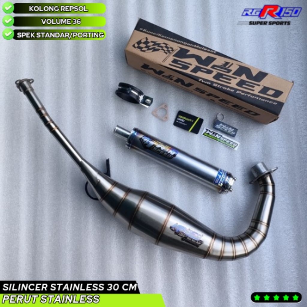 Knalpot RGR 150 Suzuki RGR Sprinter RGR Jumbo RGR Crystal Suzuki TXR tipe Kolong Repsol Winspeed