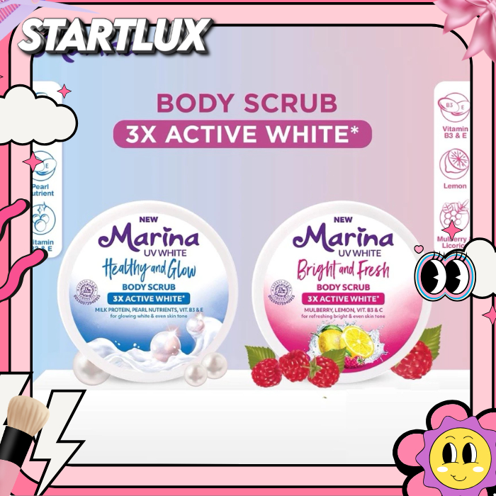 - STARTLUX - Marina Body Scrub UV White Healthy Glow - Bright & Fresh 200ml | Body Scrub