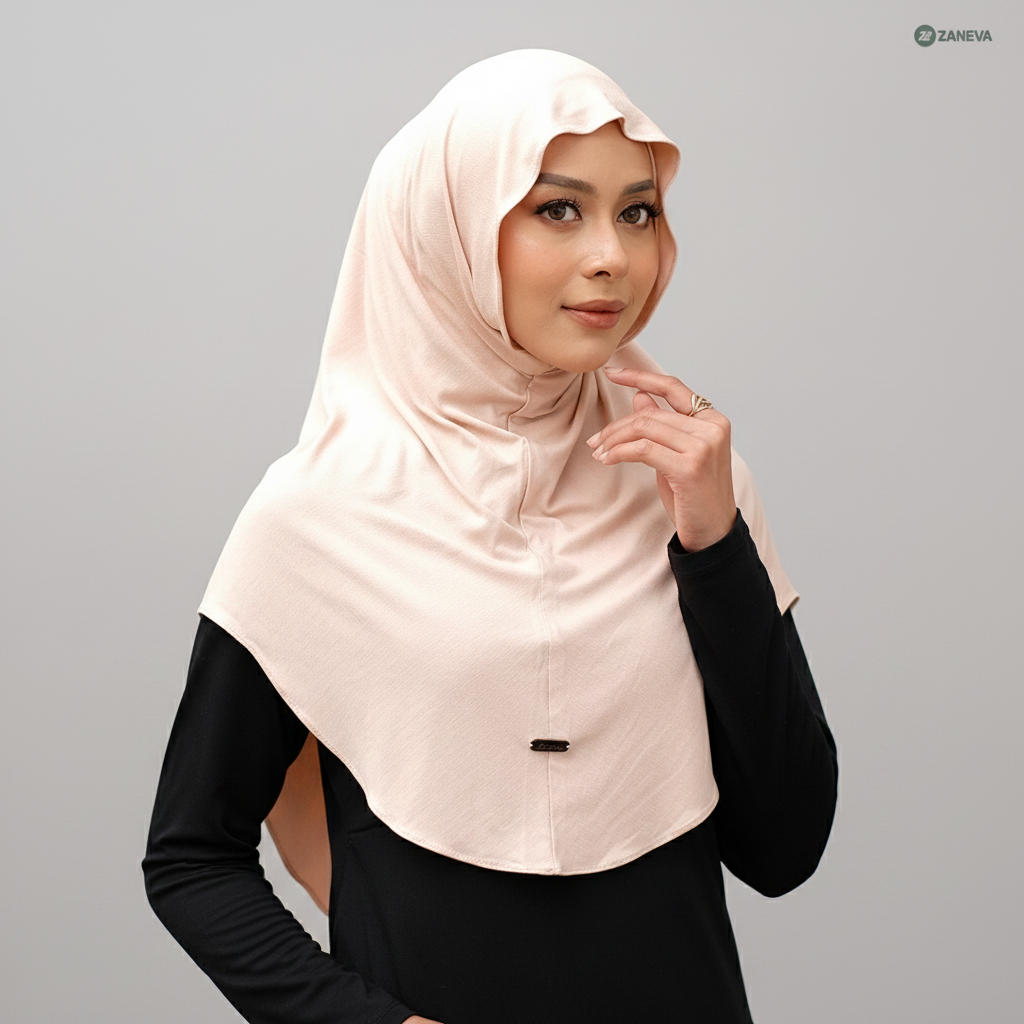 Aruna Flowy Hijab Premium – Inner Leher Menyatu Flowy Elegan