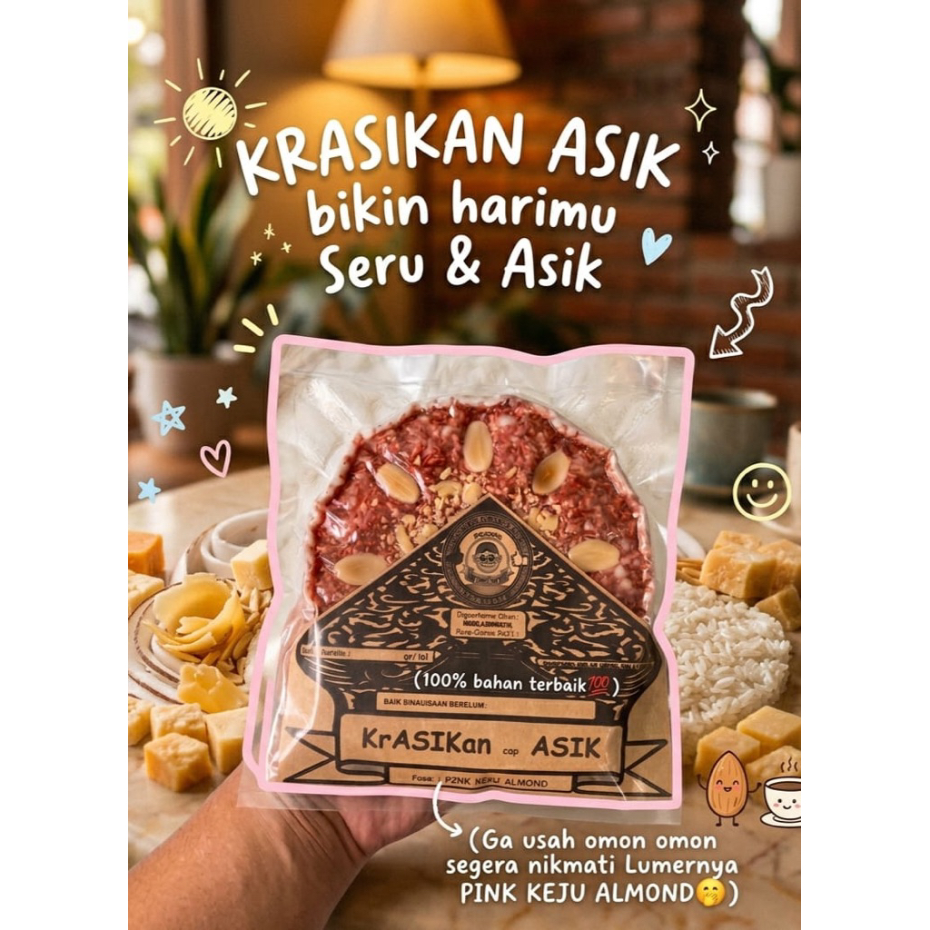 JENANG KRASIKAN cap ASIK BUKAN LADU BUKAN DODOL OLEH  OLEH TRADISIONAL KETAN GULA AREN KHAS JAWA TAN