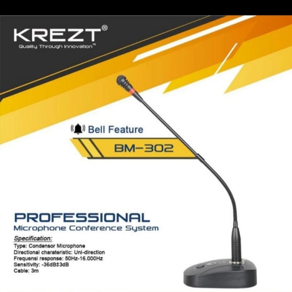 Mic Meja/Mic Podium Krezt BM-302 ada Bell Mikrofon