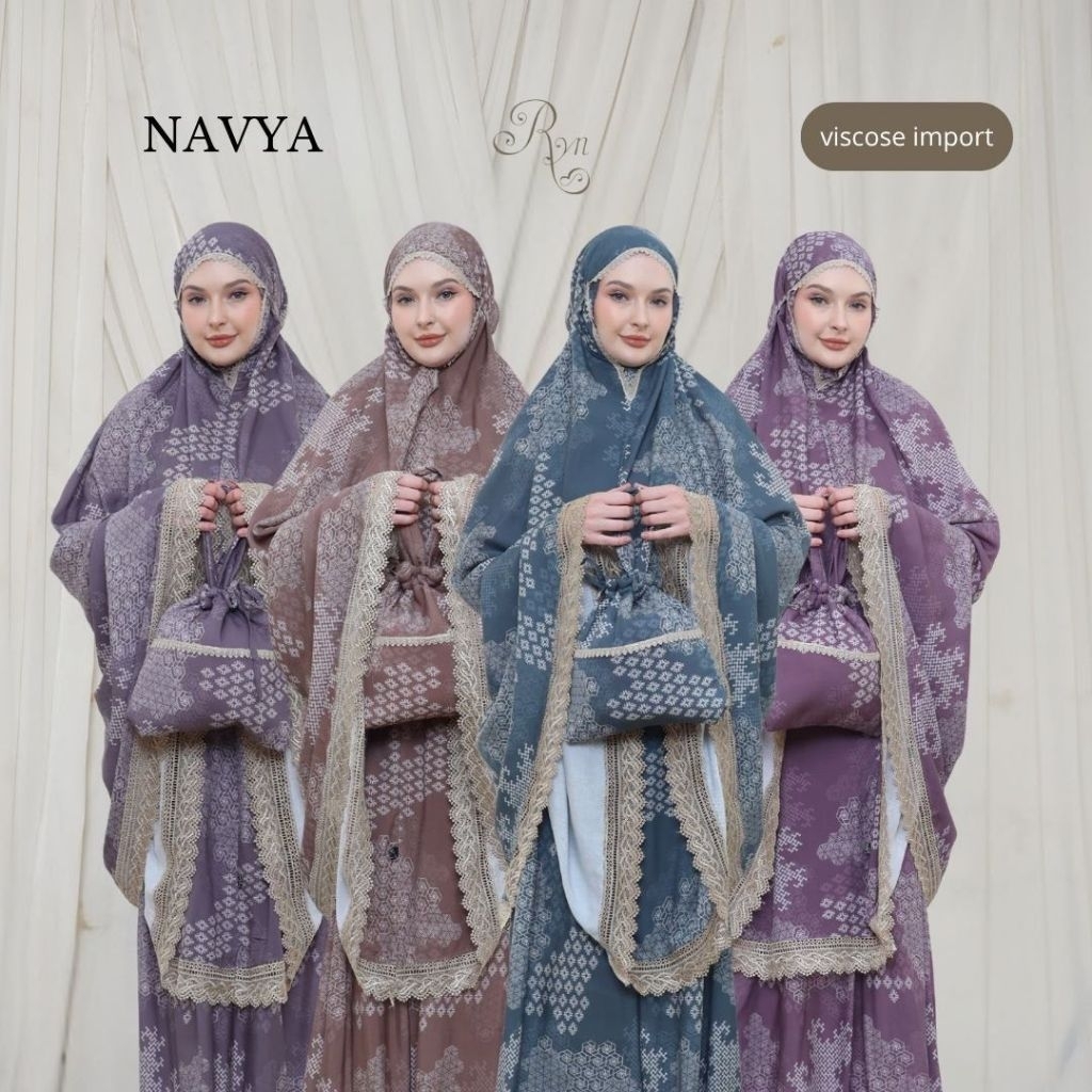 MUKENA NAVYA MUKENA VISCOSE IMPORT PREMIUM  MUKENA PREMIUM MUKENA RAYON VISCOSE IMPORT PREMIUM SUPER