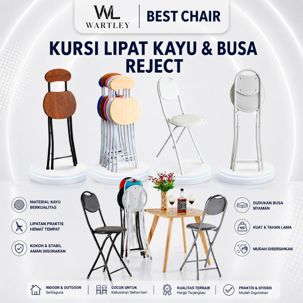 Wartley Kursi Lipat Reject Kursi Sholat Reject Kursi Lipat Plastik Reject Kursi Lipat Busa Reject Ra