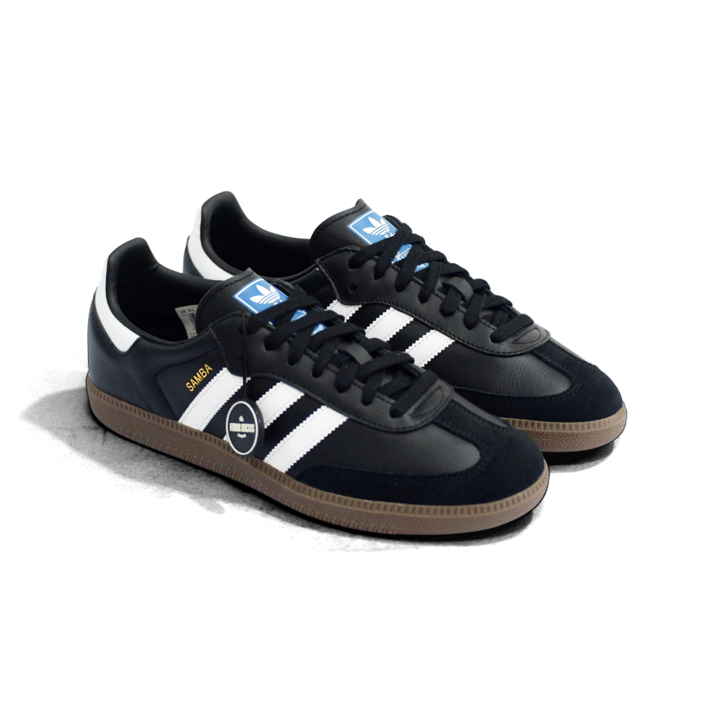 Adidas Lifestyle Shoes Samba OG Black White Gum Unisex B75807 - 100%  ORIGINAL