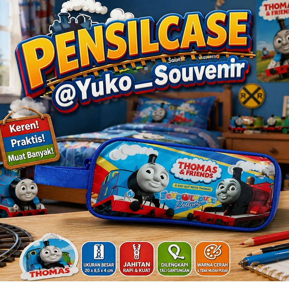 Tempat Pensil Thomas Besar Ada Tali Pegangan Kotak Pensil Thomas Jumbo Tempat Pensil Thomas Murah