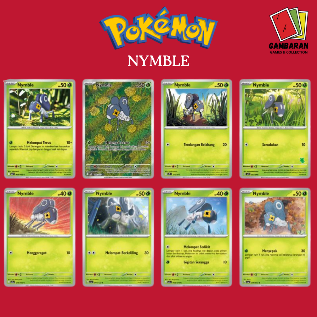 Nymble MA2 PFL PAL SCR M2 SV4K Kartu Pokemon English Japan Indonesia Korea TCG