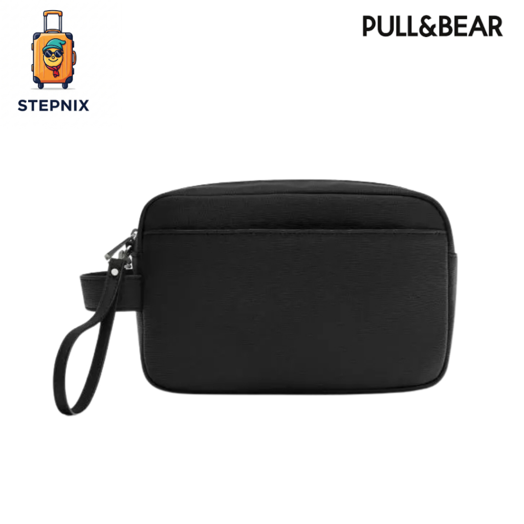 Pull&Bear Pouch Bag Black Original - Tas Tangan Pria Wanita - Clutch Bag Minimalis - Handbag Pull an