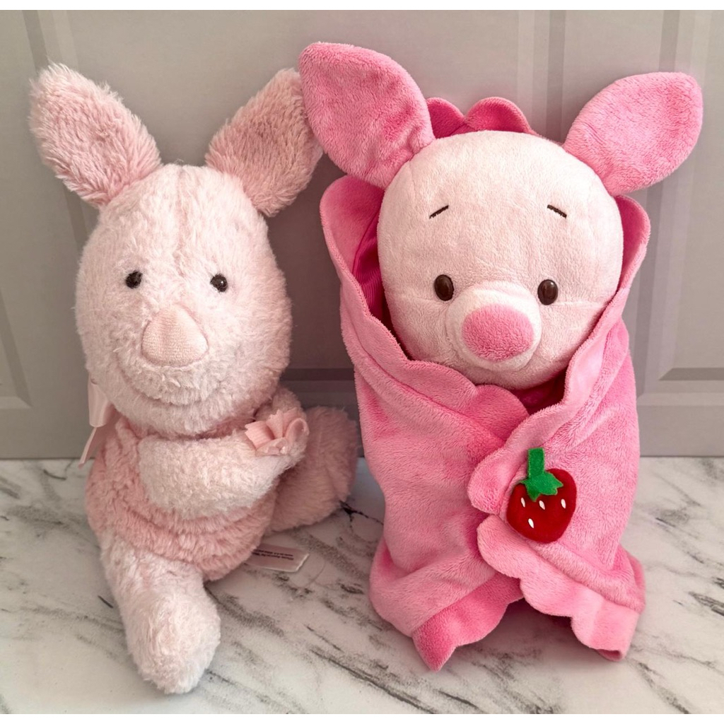 Boneka Plushie Piglet Sakura Disney Winnie the Pooh & Piglet Bedong Disney Baby