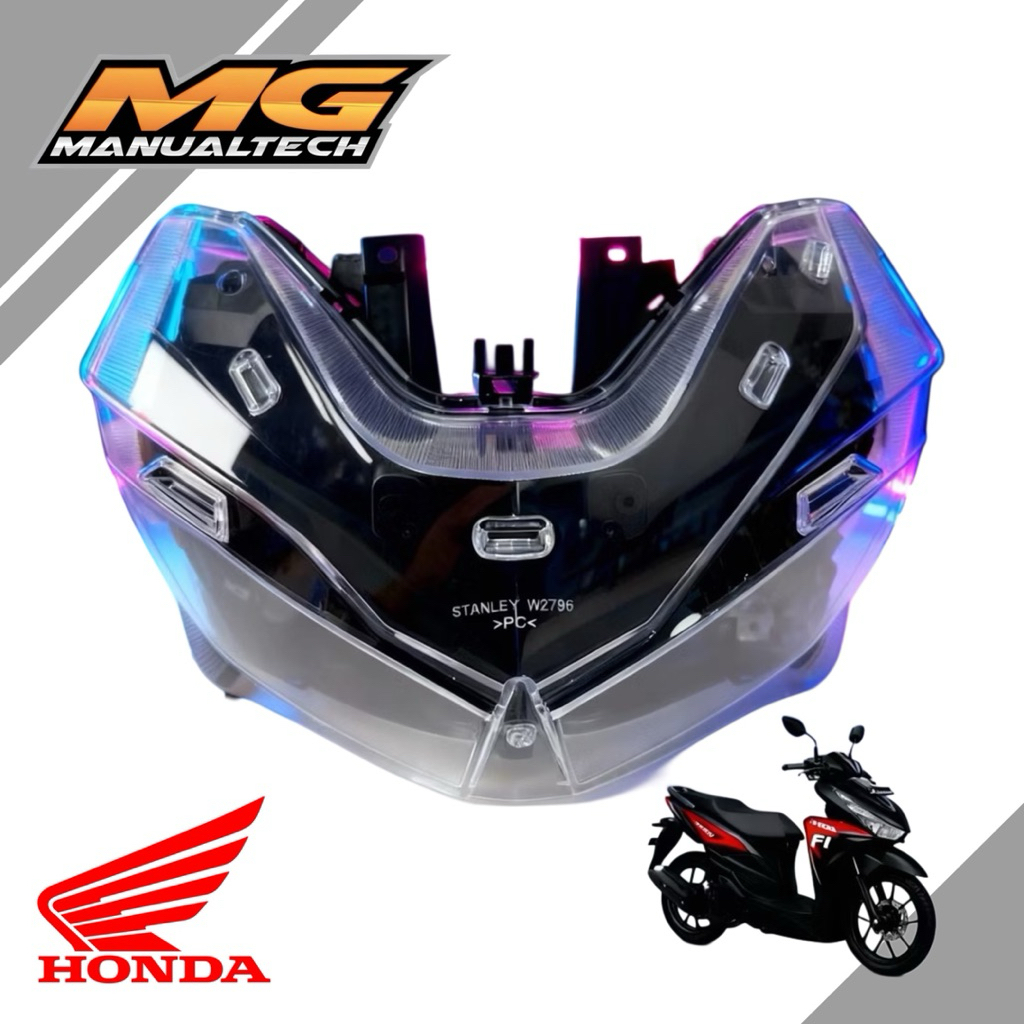 Mika Kaca Lensa Housing Batok Rumahan Lampu Depan Vario 125 150 Led Old 2015-2017 Original Stanley