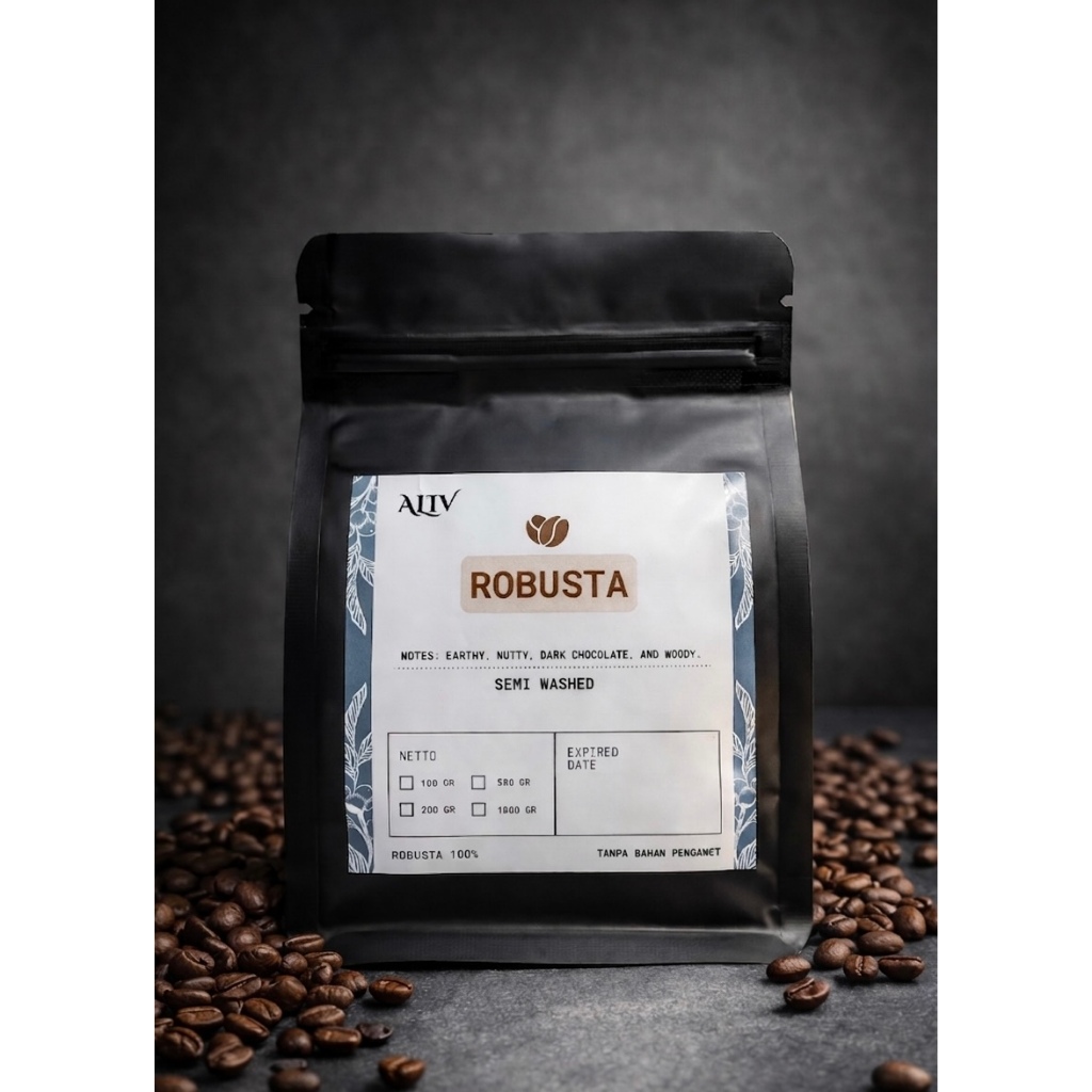 ALIV Kopi bubuk coffee ground robusta americano murni hitam