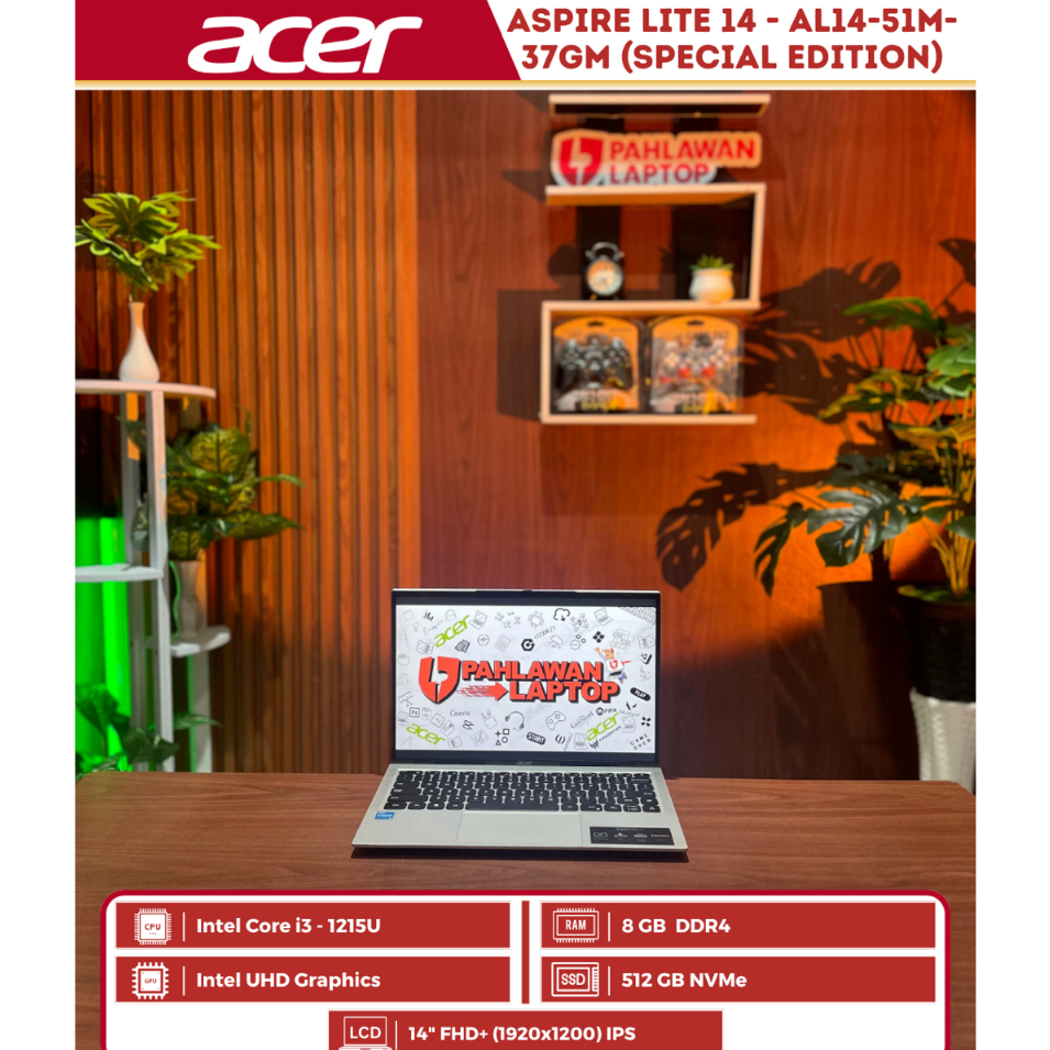 Laptop Acer Aspire Lite Al14-51M Intel Core i3-12th gen/8/512