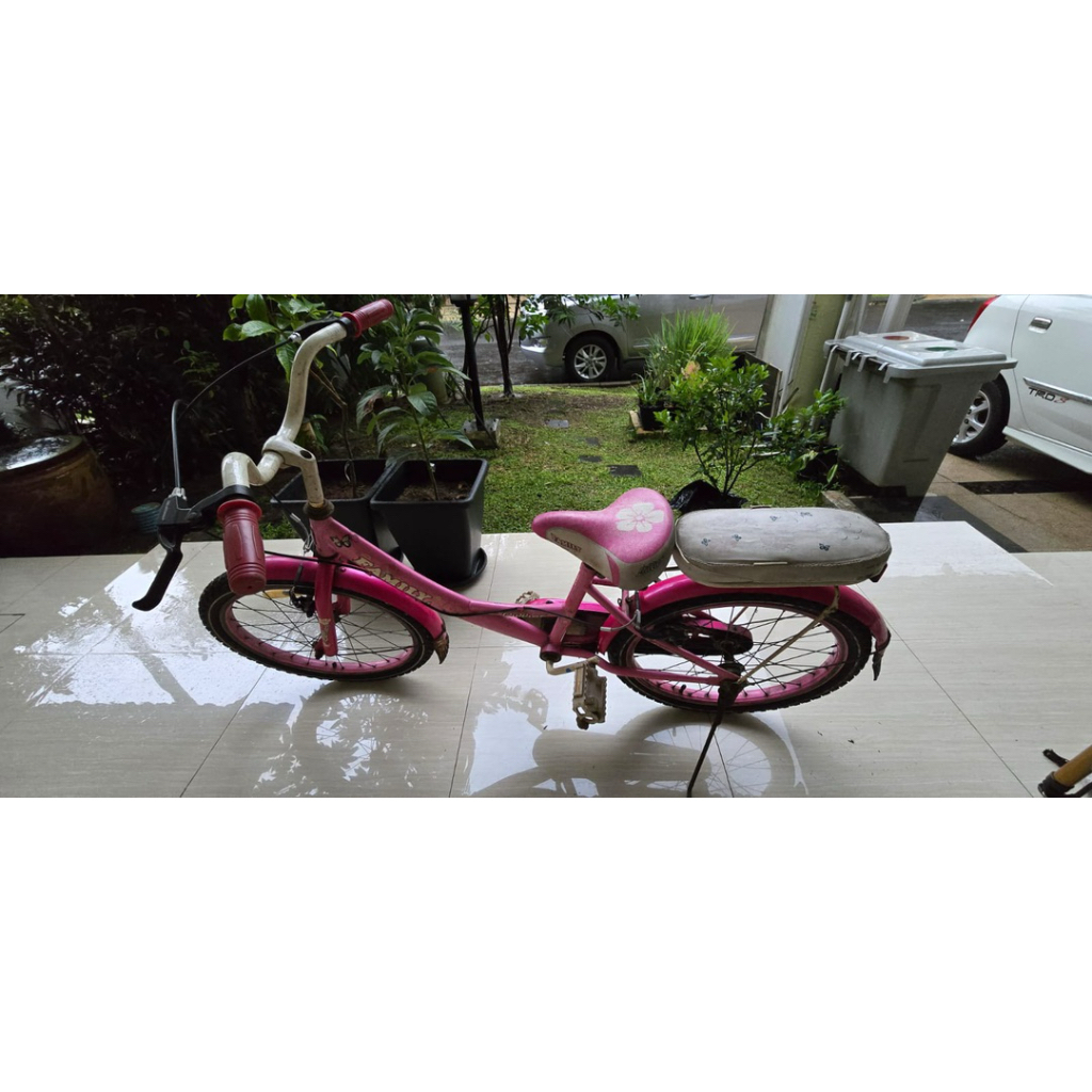 Sepeda mini anak perempuan pink family girls PRELOVED masih bagus