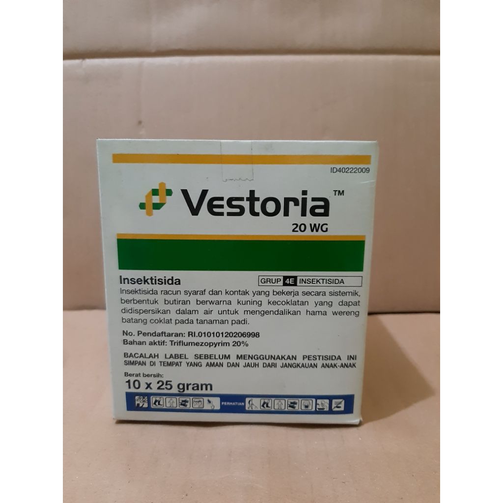 Vestoria 20 WG Insektisida Wereng Padi Triflumezopyrim 25 gr Obat Hama Padi Sistemik