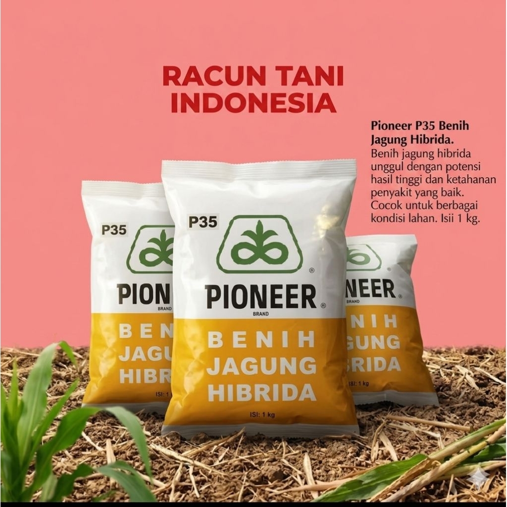 paket hemat 20pcs Benih jagung hibrida Pioneer p35 kemasan 1kg Original
