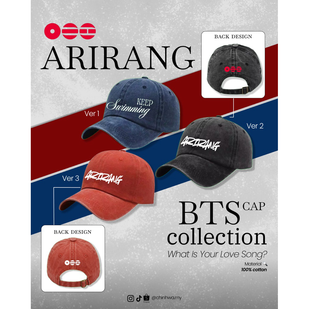 ARIRANG BTS BASEBALL CAP