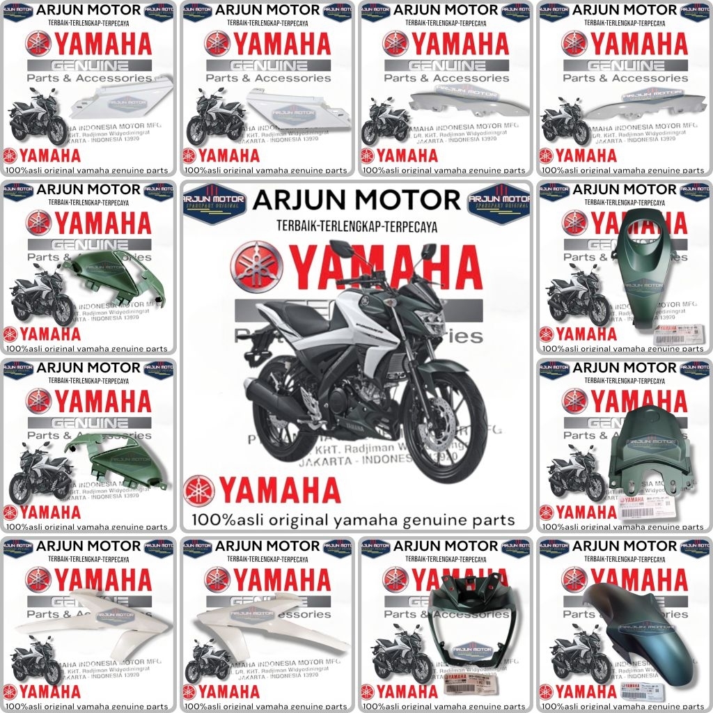 cover body bodi halus satuan vixion R putih hijau dof original yamaha 100%