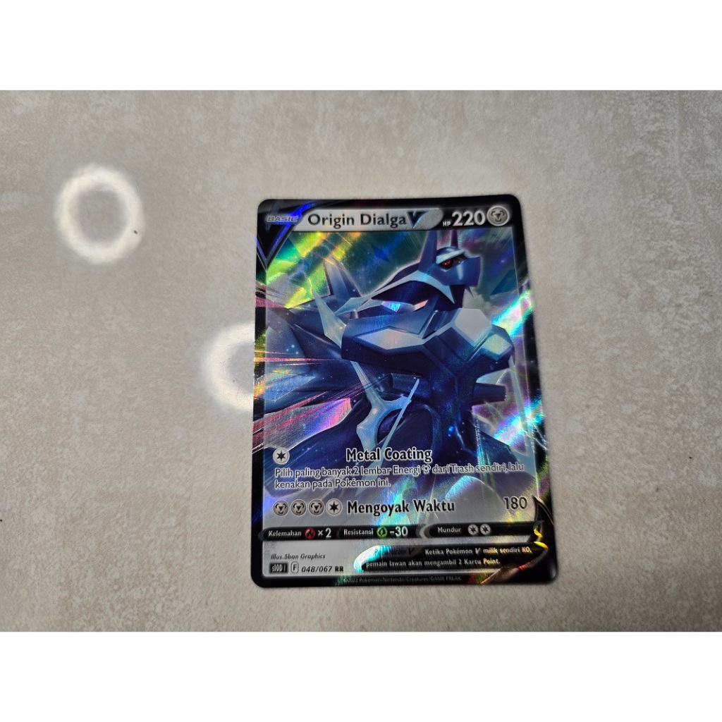 Paket kartu Pokemon Hologram Origin Dialga+ Free 5 kartu Pokemon Random Non Hologram