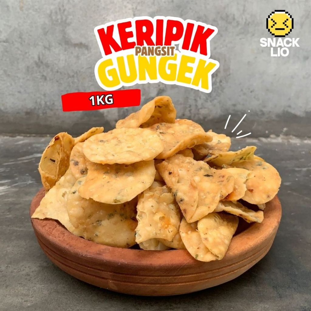 1KG - Keripik Pangsit Bulat / Pangsit Gungek Bumbu Cengek