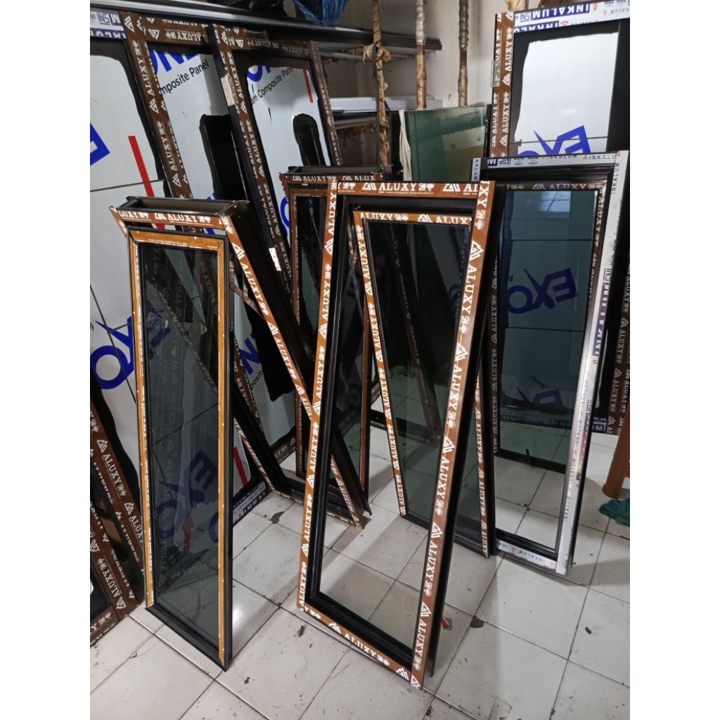jendela aluminium kusen 4inch L 50*100-200cm