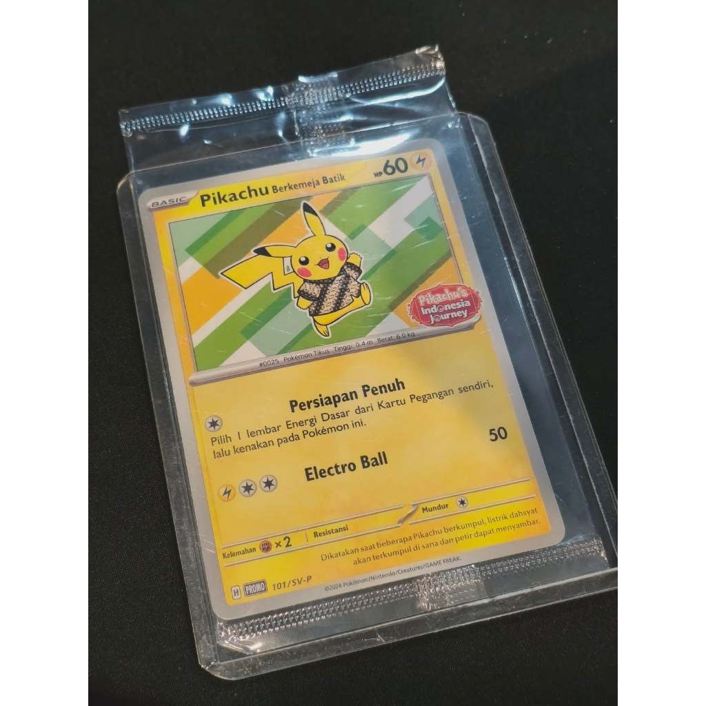 Kartu Pokemon Pikachu Berkemeja Batik V1 - Promo 101/SV-P