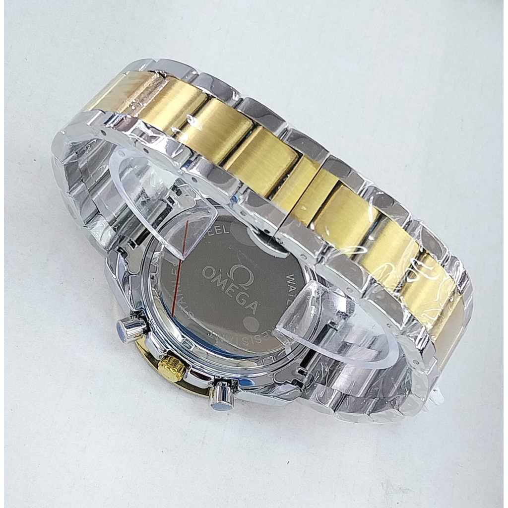 JAM TANGAN PRIA OMQ-CHRONO MASTER STRAP GOLD EDITION