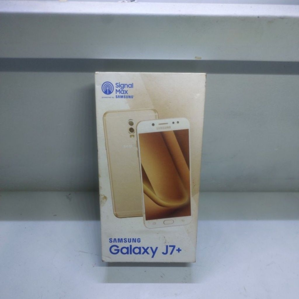 KARDUS SAMSUNG J7 PLUS BEKAS COPOTAN