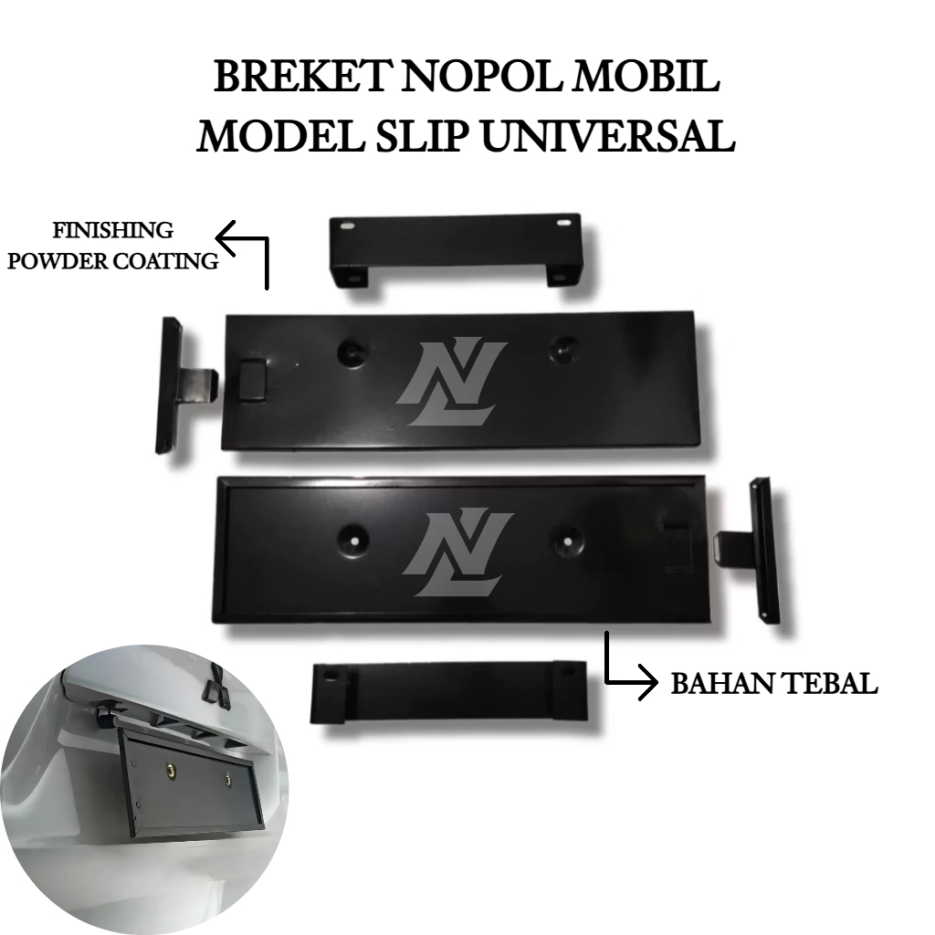 Dudukan Plat Nomor Mobil Honda Brio Model Slip On