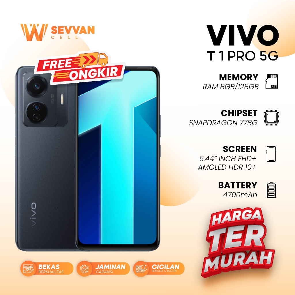 Handphone Vivo T1 Pro 5G Ram 8 128 GB