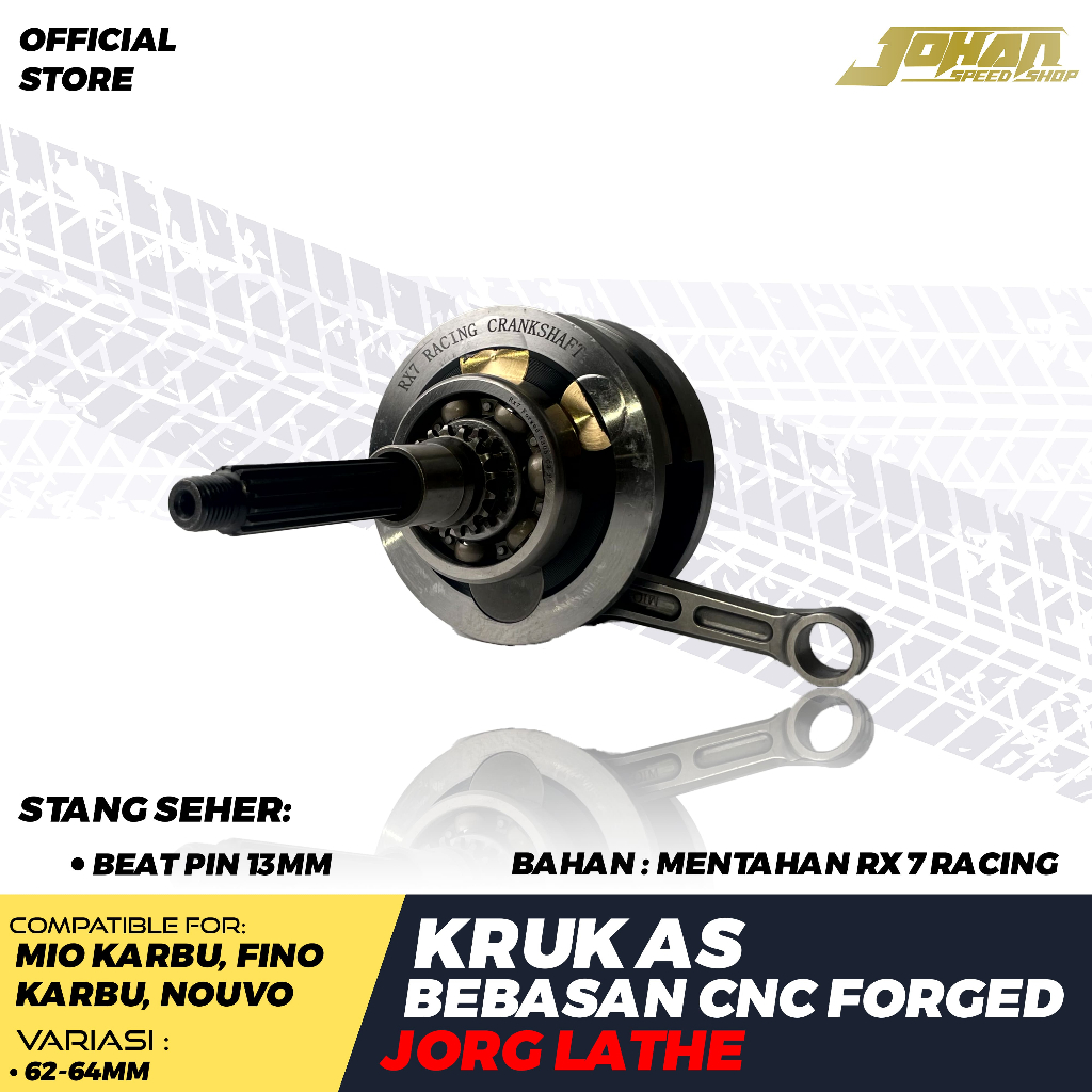Kruk As Bebasan Mio Karbu Fino Karbu Nouvo Langkah 62mm 63mm 64mm Pin 13 Custom By Jorg Lathe