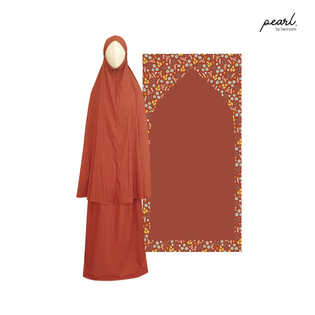 Bundling Mukena dan Sajadah Traveling Mini Parasut Premium Airflow Seri TINY PATTERNS