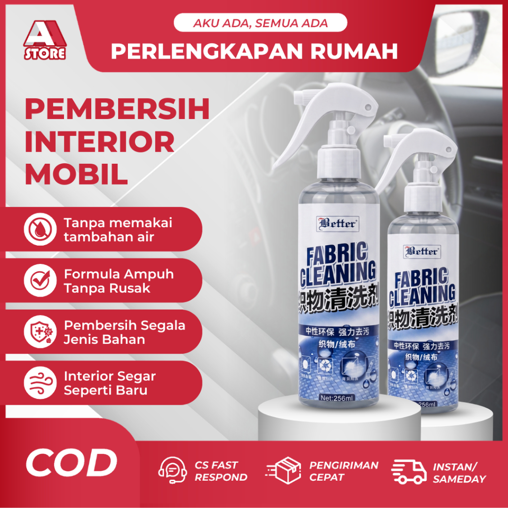 BETTER Pembersih Interior Mobil Foam Cleaner Tanpa Bilas Efektif Untuk Jok Dashboard