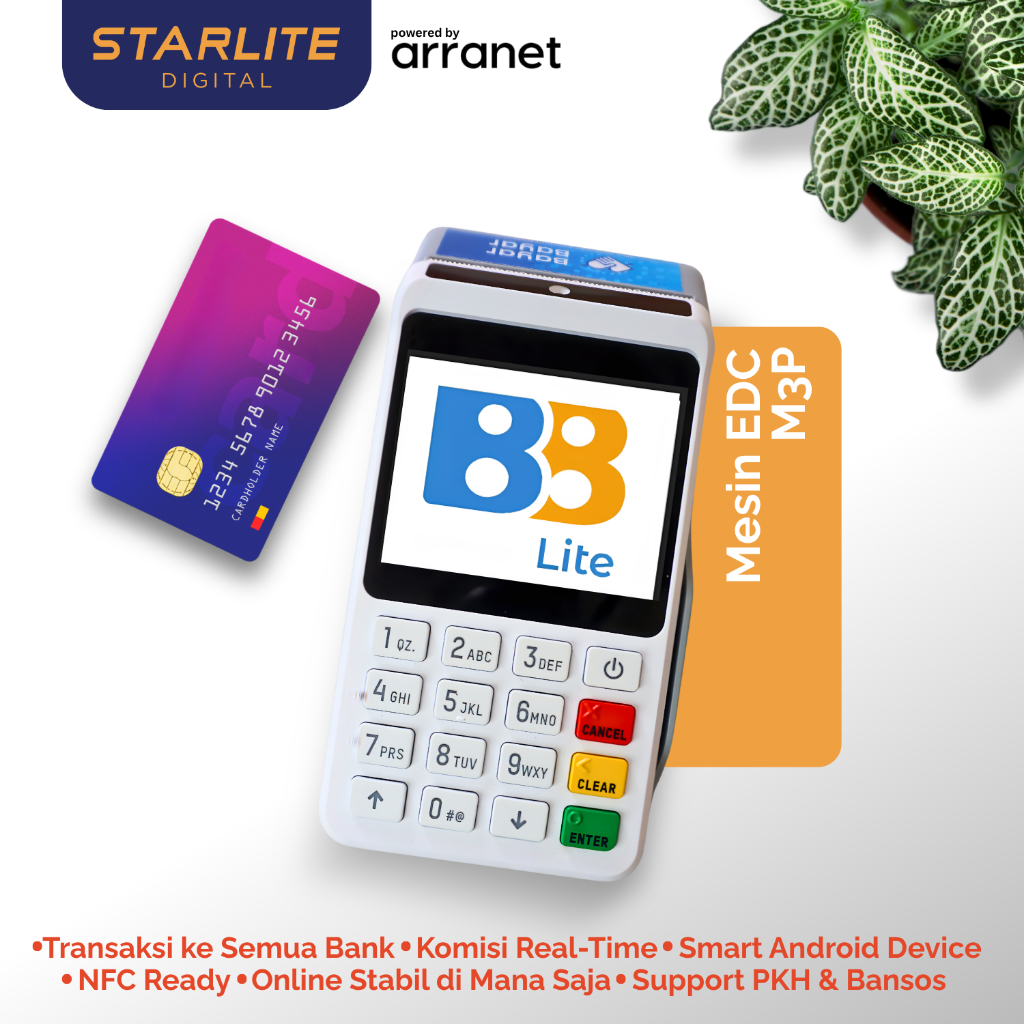 Mini ATM Bayar Bayar Lite M3P Mesin EDC Starlite Digital – Support Semua Bank & PPOB