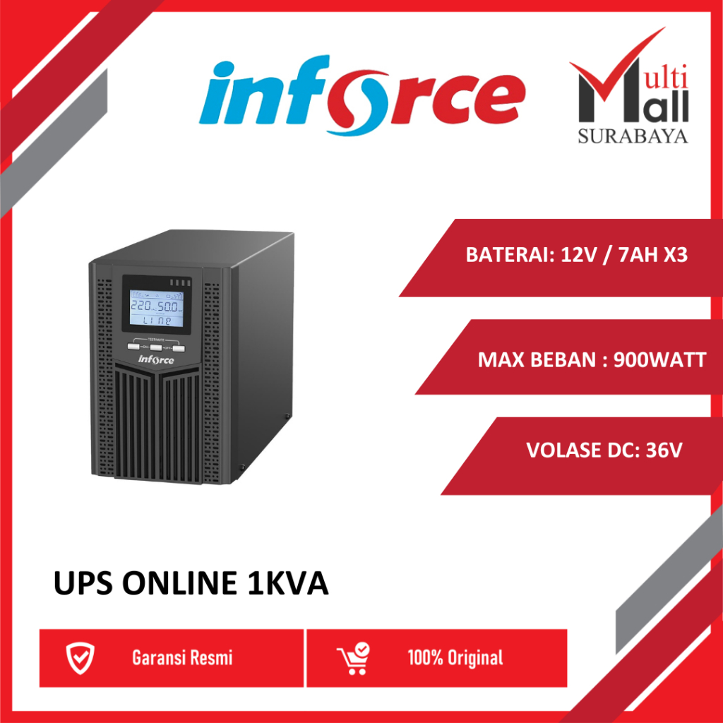 POWER INFORCE UPS ONLINE 1KVA