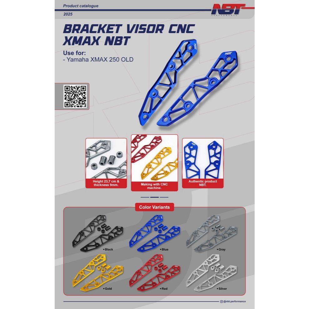Bracket Visor CNC XMAX 250 NBT | Dudukan Visor