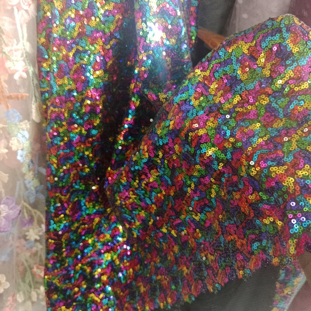 bahan kain tile Rainbow pelangi antik / kain tile Rainbow