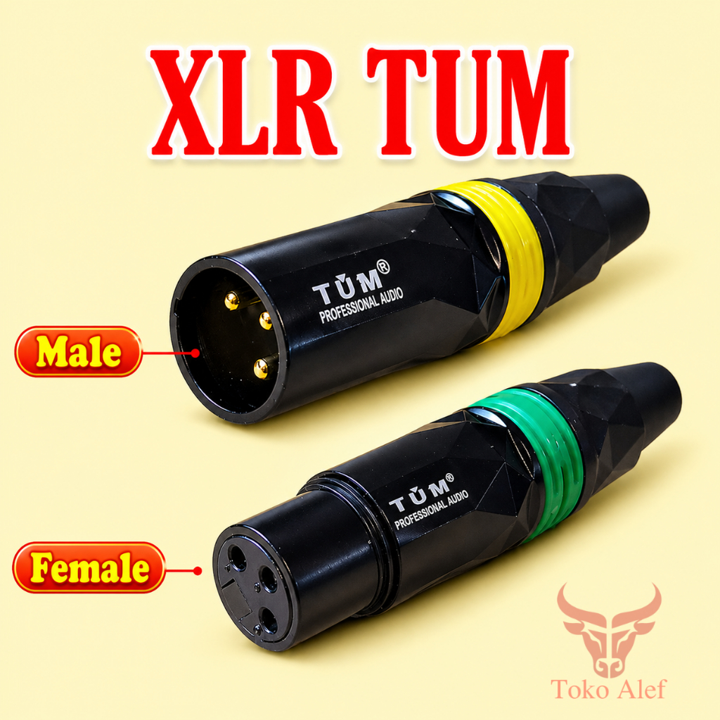 TUM Jack Soket XLR TUM Male Female Socket Canon Cannon XLR Profesional Audio