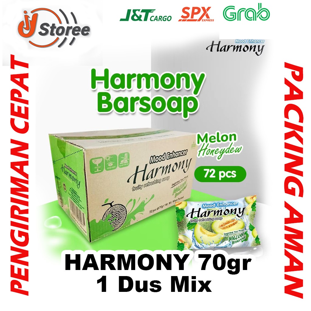 Sabun Mandi HARMONY Batang 1 Dus isi 72 pcs Mix