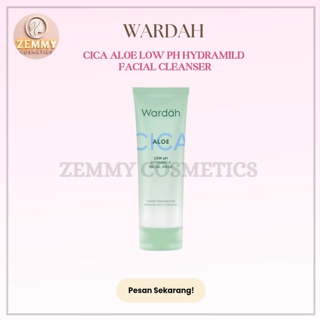 Sabun Cuci Muka Wardah Low pH Hydramild dengan Ekstrak Aloe Vera & Centella Asiatica, Panthenol