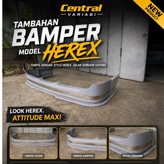 Spoiler Tambahan Bamper Truk Canter Giga Elf Model herex
