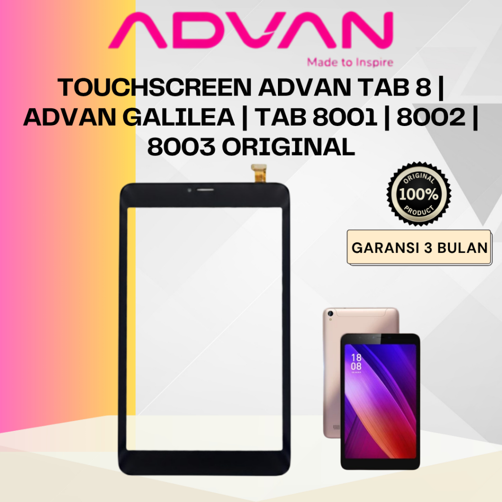 TOUCHSCREEN ADVAN TAB 8 / ADVAN GALILEA / TAB 8001 / 8002 / 8003 Original