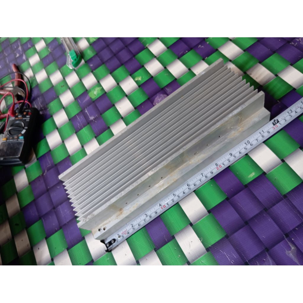 Heatshink bekas Pendingin Transistor Built-Up 3U 30 cm, Material Alumunium, 23 Sirip, Tebal 6 mm bon