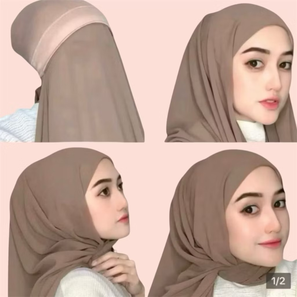 Preloved Hijab Inner Segitiga Ceruty Babydoll