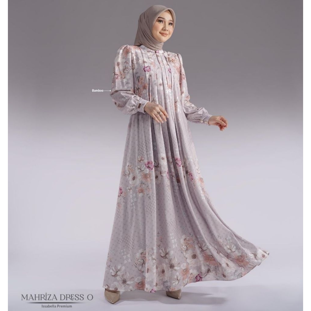 Nadheera Luxury - Mahriza Dress O | Gamis Issabella Premium Motif Bunga Mewah