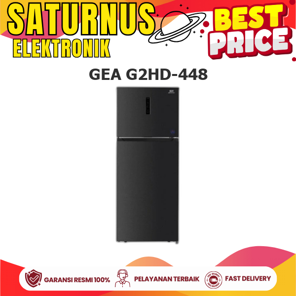 GEA G2HD-448 KULKAS Inverter compressor 448L 2 Pintu Fan Cooling system  G2HD-448 G2HD448 G2HD 448