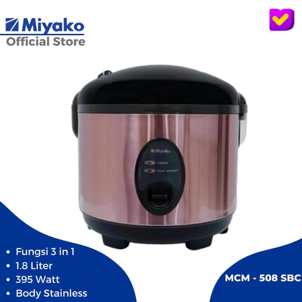 Rice Cooker Miyako MCM-508 SBC Pink 1,8 Liter 395 Watt Garansi 1 Tahun BATAM